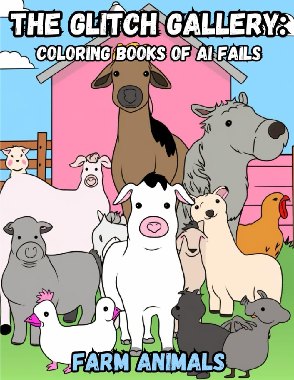 Farm Animals (The Glitch Gallery: Coloring Books of AI Fails)